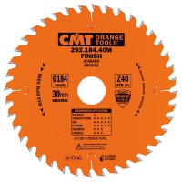 CMT Industrial Fine Cut Saw Blade 190mm dia x 2.6 kerf x 20(+16) bore Z40 15�ATB